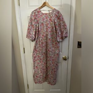 H&M Floral Puff-Sleeve Dress